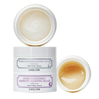 Caolion Pore Tightening Day & Night Glowing Duo - يتحكم في الزهم، يرطب الجلد، مرونة الجلد - 1.76 أونصة.