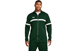 Under Armour Team Knit Mens Full Zip Warm Up 2XL, Forest Green / White, XX-Large