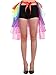 SATINIOR Womens Rainbow Tutu Skirt Layered Tulle Dancing Bustle Skirt for Cosplay Costume(Medium,Multicoloured)