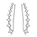 7 Crystals Ear Cuffs Hoop Climber Earrings Hypoallergenic Earring for Women Fashion