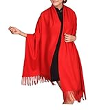 fineplus Women's 50%Cashmere & 50% wool Shawl Pashmina Neck Wrap Scarf Stole