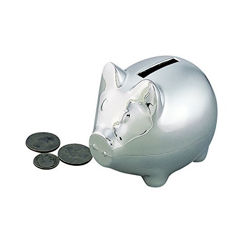 Adorable Silverplate PIGGY BANK -