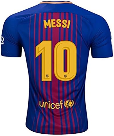 Sneyke Barcelona Messi 10 2017-2018 Home Jersey Men's Color Blue Size M