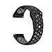 Fitbit Blaze Bands, EloBeth for Fitbit Blaze Soft Silicone Replacement Sport Band Fitbit Blaze Smart Fitness Watch (Black/Gray-Large)