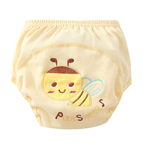 Goodkids Baby Toddler Breathable Cotton Training Pants Waterproof Cartoon 4 Pcs Potty Shorts Underwear (Ssrb 90)