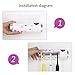 Ovonni Toothbrush Sterilizer UV Antibacterial Rechargeable Sanitizer Self-Adhesive or Wall Mounted Screw Fix Toothbrush Toothpaste Holder for 5 Toothbrushes