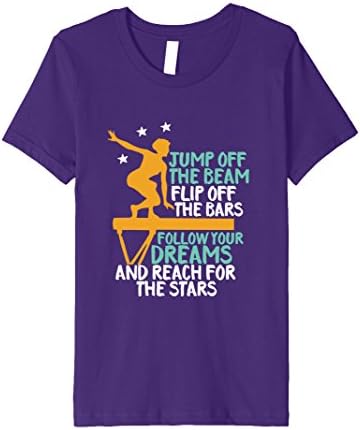 Kids Inspirational Gymnastic Quote T-shirt for Girl Gymnast 10 Purple