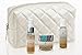 Cosmetic Bag & Travel Size TSA-Approved Bottles of Anti Aging Face Wash, Alcohol Free Toner & Face Moisturizer. Best Skin Care While Travelling - A Great Gift Idea. Re-Usable as a Make Up Bag
