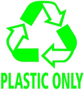 Recycle Plastic Only 5.5 x 5.4 GREEN