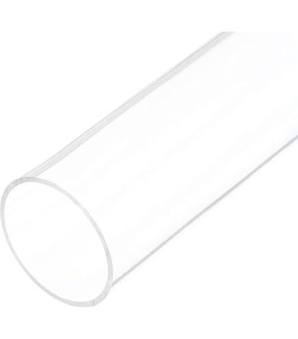 MECCANIXITY Clear Acrylic Round Tubes - 4pcs, 18mm ID X 20mm OD X 6in Length, For DIY Lamps & Water Cooling