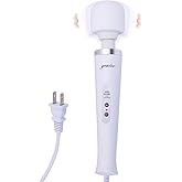 YEVIOR Wired Powerful Handheld Massager with 10 Pulse Settings Strong Vibration for Women,Personal Total Body Therapy Massager for Sports Recovery, Muscle Aches, Body Pain (White)