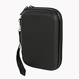 KhanKa Black EVA Shockproof Carrying Case Pouch Bag Travel Cover for Western Digital WD My Passport Studio Ultra Slim Essential WD Elements SE/Toshiba Canvio/Seagate Backup Plus Slim Portable 1TB 2TB External Hard Drive