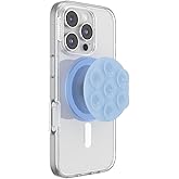 PopSockets Suck-Up™ Suction Grip & Stand, 3-in-1 MagSafe Phone Mount for iPhone, Strong Hold on Mirrors & Glass, Swappable Top, Portable & Reusable - Frost