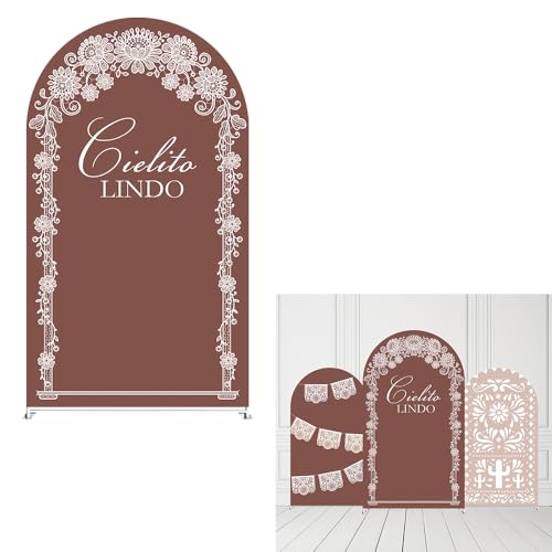 Beige Arch Backdrop Cover For Parties