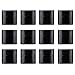 10ml, 12 Pack Snow Diamond Empty Amber Round Glass Jars, with White Inner Liners and black Lids, High End Glass Containers for Salve Cream, Premium Vials (10ml, 12 Pack)
