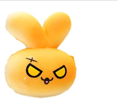 Squishy Rabbit Bunny Face Cute Evil Love Random Color Emoji Key Chain Phone Bag Strap Decor Gift