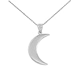 High Polish 925 Sterling Silver Crescent Moon