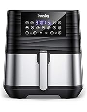 Innsky Air Fryer XL 5.8QT, 【2022 Upgraded】 11 in 1 Oilless Hot Air Fryers Oven, Easy One Touch Screen with Preheat & Delay Start, ETL Listed, Airfryer 1700W for Air Fry, Roast, Bake, Grill, 32 Recipe Book
