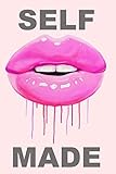 SELF MADE: A Gratitude Journal to Win Your Day Every Day, 6X9 inches, Lips on Light Pink matte cover by 
