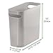 mDesign Plastic Small Trash Can, 1.5 Gallon/5.7-Liter Wastebasket, Narrow Garbage Bin, Handles for Bathroom, Laundry, Home Office - Holds Waste, Recycling, 10