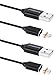 Smart&Cool Gen3 Nylon Braided Super Magnetic Micro USB Charging and Data Transfer Cable for Android Phone and Tablets (2-Pack Black)