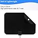 Reignet TV Antenna Amplified Indoor HDTV Antenna 50 to 70 Mile Range with Detachable Amplifier Signal Booster and 16.5FT Coax Cable - Black