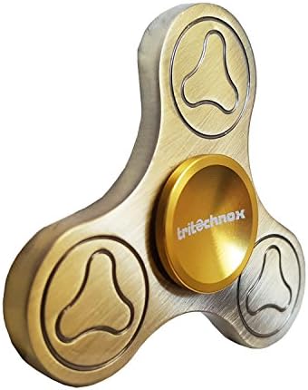 Tri Fidget Hand Spinner Toy,Stress Reducer High Speed Ceramic Bearing Fidget Finger Toy - Perfect for ADD / ADHD / Anxiety / Autism And Stress Relief,Office Desk Gadget (GUN METALLIC WHEEL)