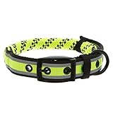 KONG Reflective Rope Dog Collar Medium Lime Green