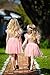 Gold and Pink Gauze Camisole Layered Tutu Dress Girls Valentines Dress, (5 years)
