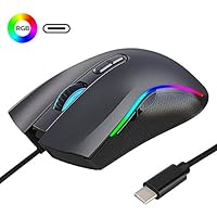 Lighting Gaming Mouse,LianLe Macro Definition Programmable High-end RGB Marquee Game Wired Mouse for Windows System,7200DPI