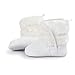 LIVEBOX Baby Girls' Premium Soft Sole Bow Anti-Slip Mid Calf Warm Winter Infant Prewalker Toddler Snow Boots (L: 12~18 Months, White)