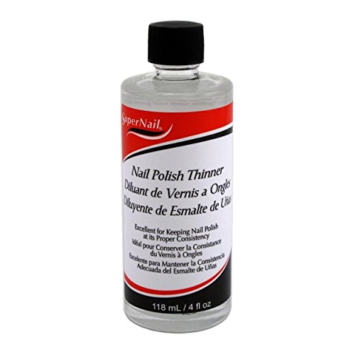 SuperNail Gel Nail Polish Thinner for Professional Salons, Revives Thickened Lacquer and Restores Smooth Consistency, Acetone Alternative, 4 fl oz