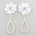 Bestjybt Baby Girl Pearl Chiffon Foot Flower Shoes Barefoot Sandals, White