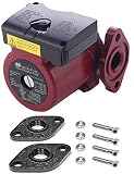AB WiseWater 115V 18 GPM Circulation/Recirculating Pump with 1-Inch FNPT Internal Threaded Flanges - 3 Speed Switchable Circulating Pump, Up to 19.7 Feet Head Range for Water Heater System