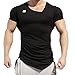 King Ma Men's Muscle Bodybuilding T-Shirts Lightweight Sports top Black