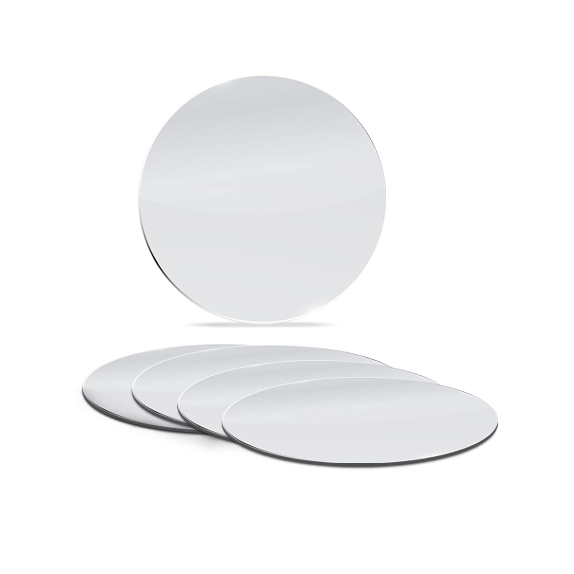 Better crafts Round Mirror Tiles for Glass Mirror Centerpiece or Crafts - Wall Mirror Decor (1, 9-Inch)
