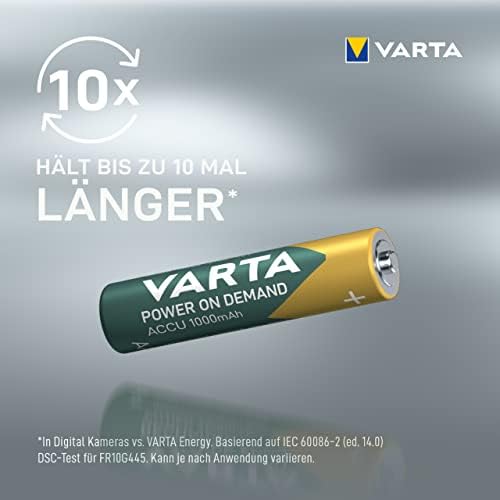 Batterien AAA, wiederaufladbar, 24 Stück, Akku, Power on Demand, 1000 mAh Ni-MH, vorgeladen, sofort einsatzbereit [Exklusiv bei Amazon]