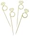 Shxstore Glitter Diamond Ring Wedding Dress and Suit Cake Cupcake Toppers Picks for Decorations, Set of 22