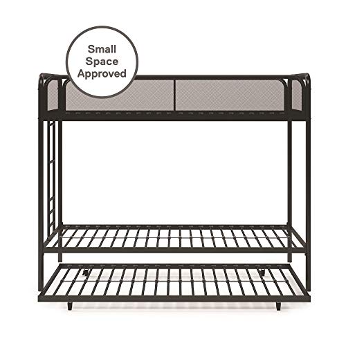 DHP Triple Metal Bunk Bed Frame, Black, Twin Pricepulse