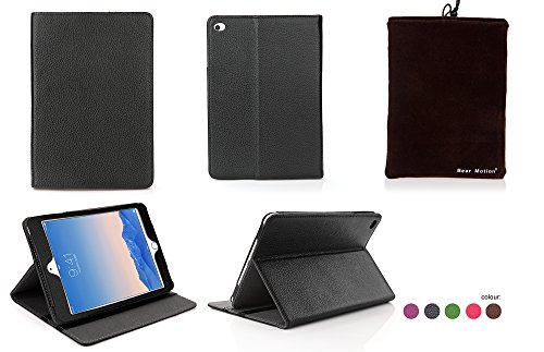 Bear Motion for iPad Mini 4 Leather Case with Built-in Stand for iPad Mini 4 - MP Black