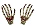 GEOOT 1 Pair Trendy Women Skeleton Hand Bone Claw Punk Hair Clip (Medium, Luminous White)