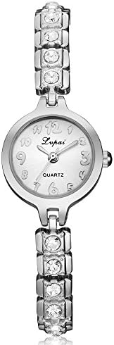 Small Diamond Bracelet Wrist Watch for Women Analog Quartz Arabic Numbers P276