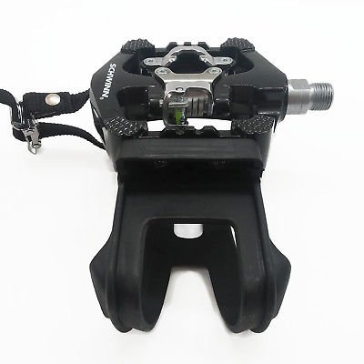 SCHWINN MAGNESIUM SPD CLIP PEDALS w/ CLEATS, TOE CLIPS, AND STRAPS - OUTDOOR OR INDOOR CYCLING - 9/16"