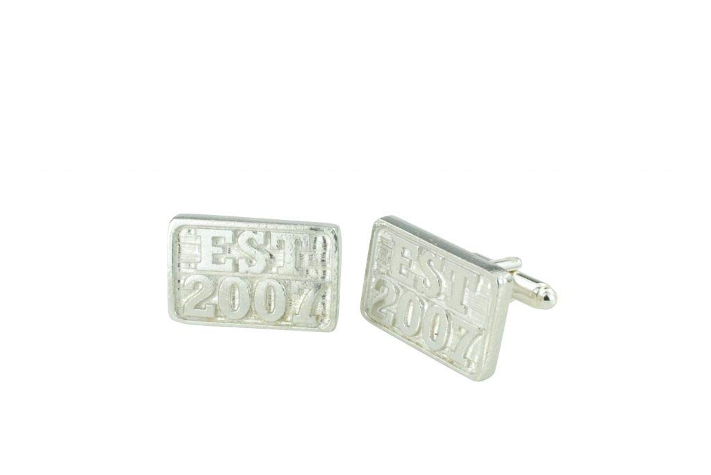 Establised Year 2007 EST Anniversary Cufflinks
