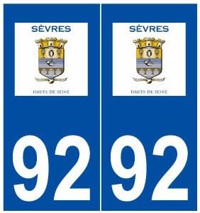 92 Sevres Logo Autocollant Plaque Stickers Ville Arrondis Amazon Fr Cuisine Maison