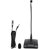 Anu Limen Wired Microphone with Mute Button 3-Pin XLR to 6.35mm Gooseneck Mic, 360&deg; Adjustable Cardioid Condenser Microphone for Broadcast and Recording