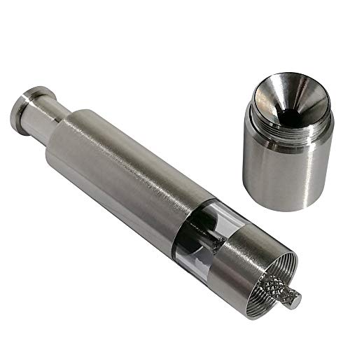 Pepper Grinder, AmazeFan Stainless Steel Pepper Mills for Grains, Spices, One Handed Operation, Table Seasoning Grinders, Lifetime Full Refund Guarantee
