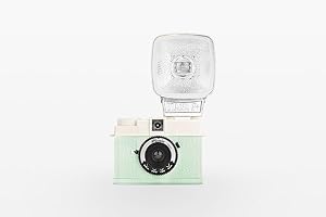 Lomography Lomourette Picnic Edition Half-Frame Camera, 35mm Film Format, Multiple Exposure, Mint Green