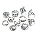 Yiduore 11 Pcs Vintage Knuckle Ring Set for Women Girls Stackable Rings Set Finger Rings Jewelry Gifts