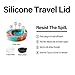 Silipint Silicone Travel-Cup Lids Kids’ Cups and Wine Cups, Unbreakable, Non-Plastic, Reusable Silicone Drinking-Cup Covers, Set of 4